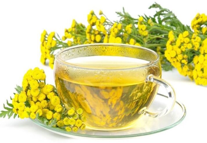 Decoction tansy le haghaidh paraisítí sa chorp